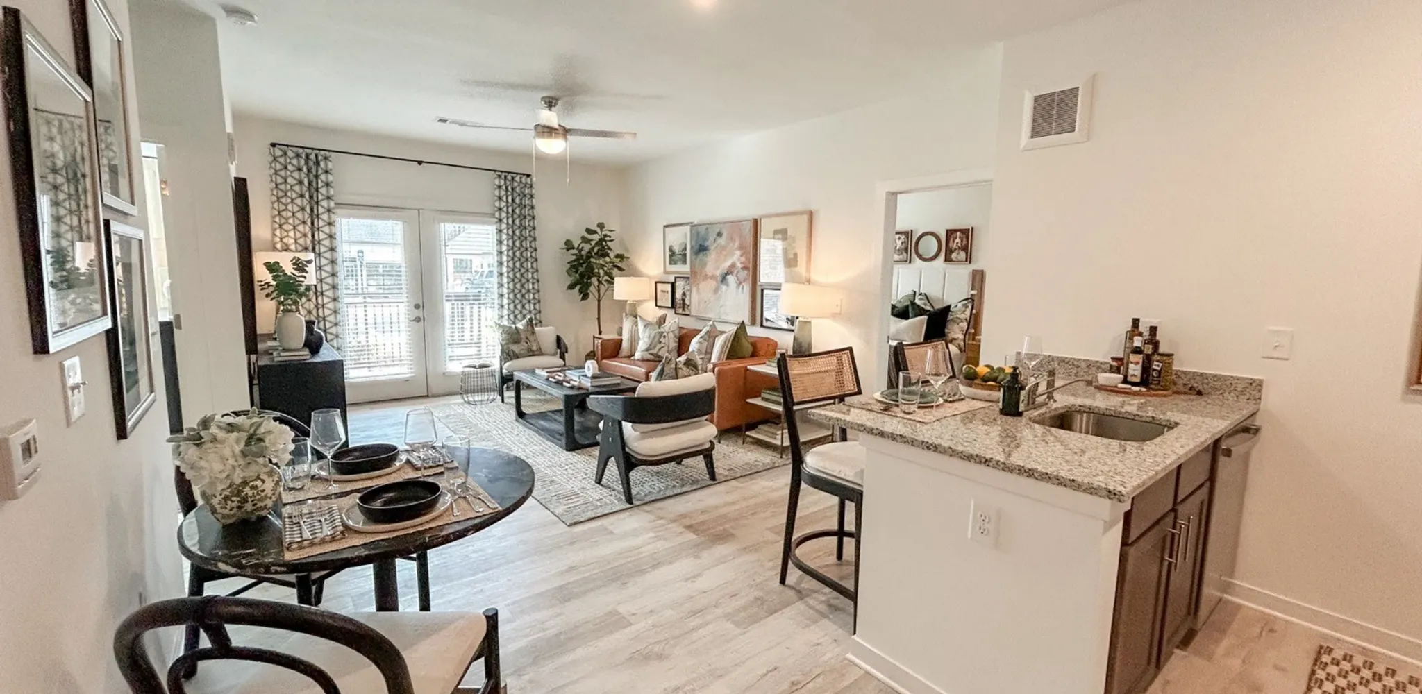 The Austin Apartment Homes apartment living room and kitchen